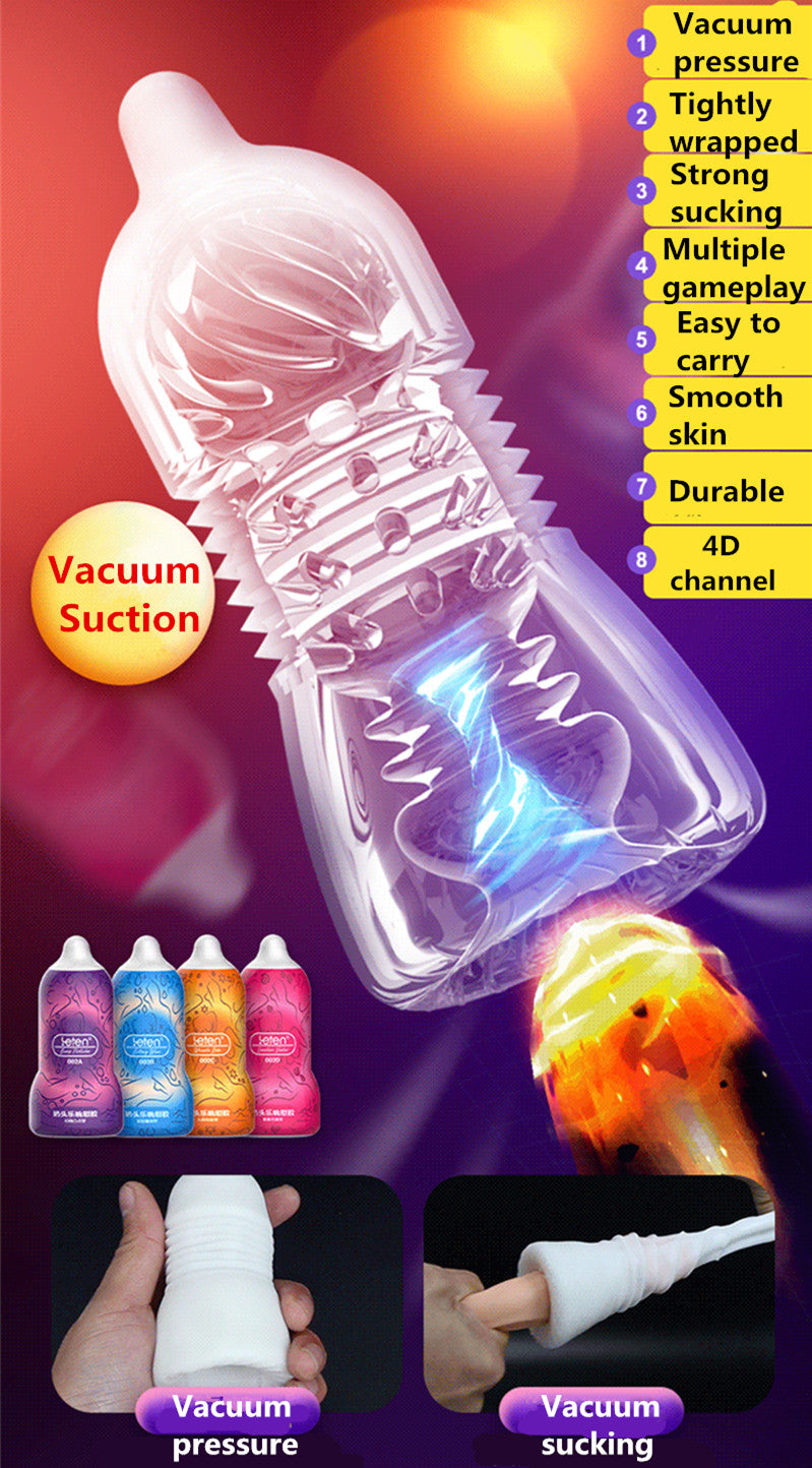 Simulation Nipple Vacuum Sucking Cup Soft Realistic Vagina Rotating Male Masturbator Erotic Adult Sex Toys For Men