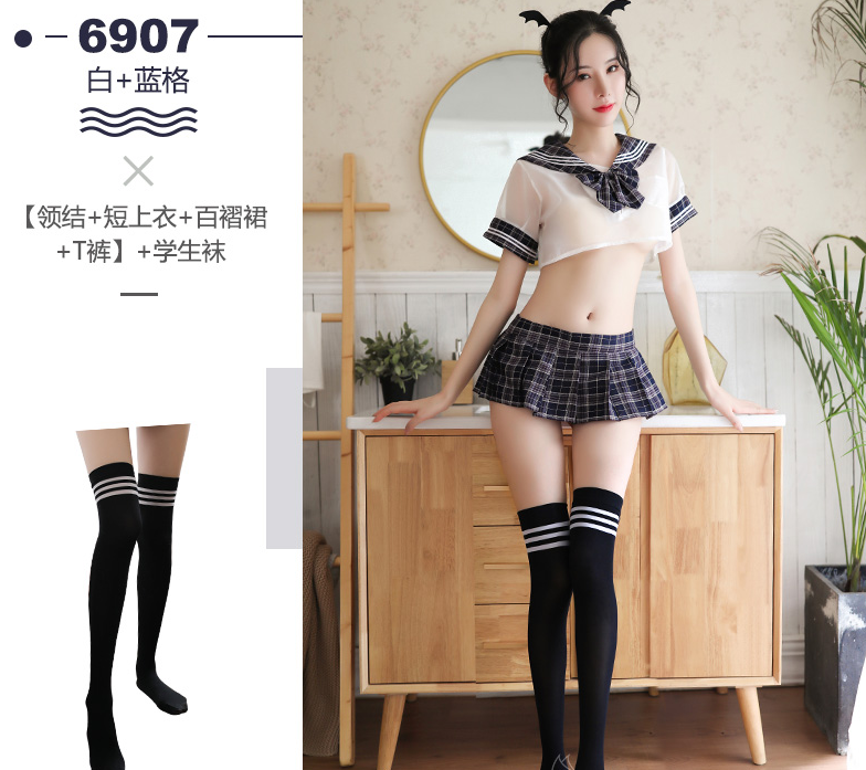Schoolgirl Costumes Sexy Role Play Uniform Erotic Costume Naughty Lingerie Plaid Night Roleplay Sex Cosplay