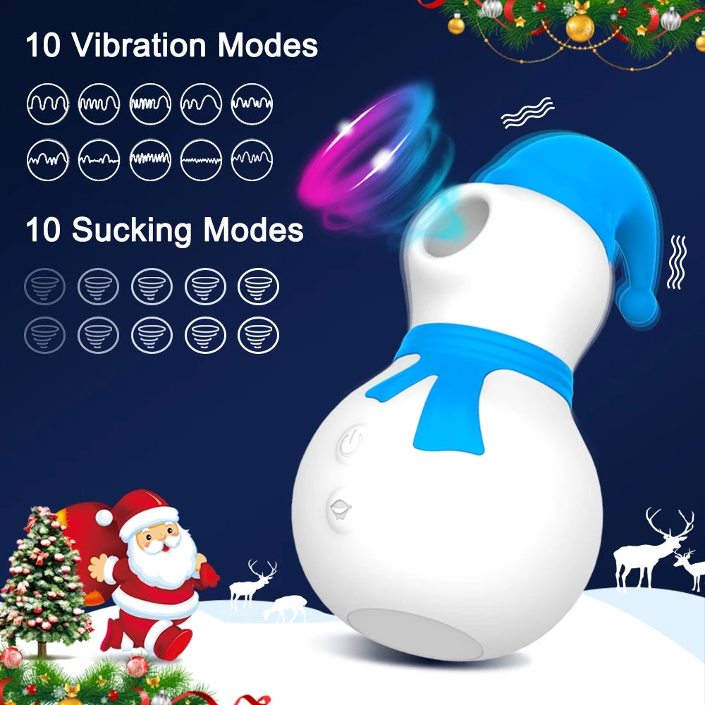 Free Shipping Christmas Sucks Vibrator Clitoral Sucking Vibrator with 10 Frequency Nipple Massage Sucking Vibrator for Women