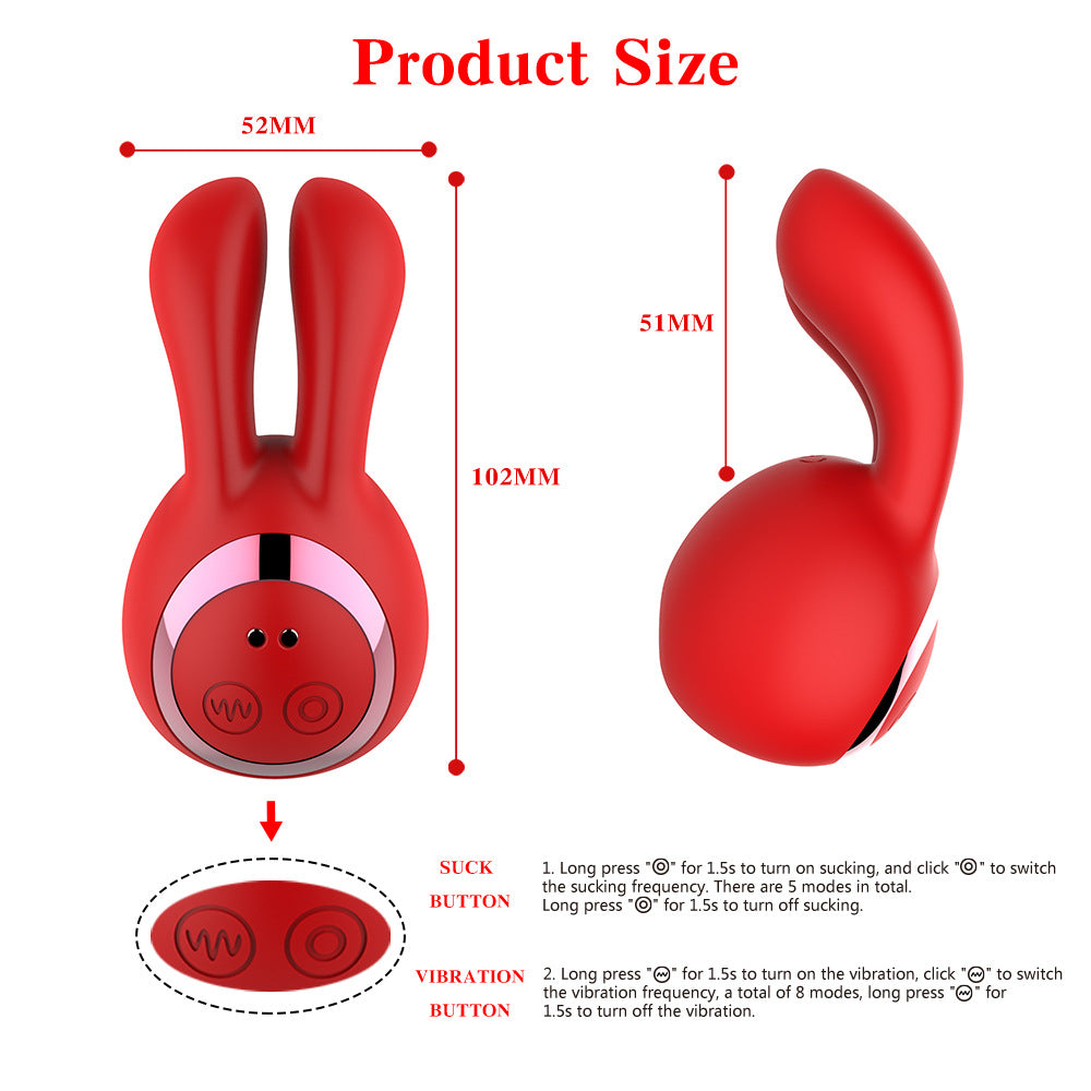 5 Frequency Sucking Mode Silicone Rabbit Licking Clitoris Sucking Vibrator