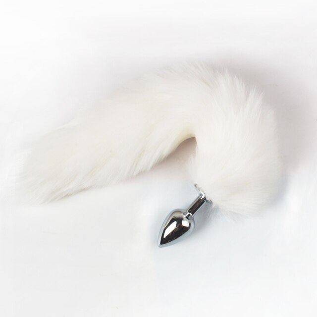 Soft Anal Plug Faux Fox Tail Cosplay Butt Plug Anal Sex Tail Stainless Smooth Steel Butt Plug Anal Sex Toys for Woman Couples