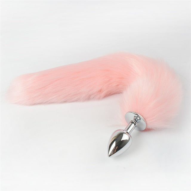 Soft Anal Plug Faux Fox Tail Cosplay Butt Plug Anal Sex Tail Stainless Smooth Steel Butt Plug Anal Sex Toys for Woman Couples