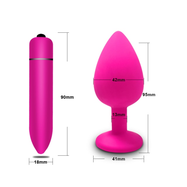 Anal Plug Butt Sex Toys for Women Men Soft Silicone Prostate Massager Mini Erotic Bullet Vibrator Anal Toys for Adults 18