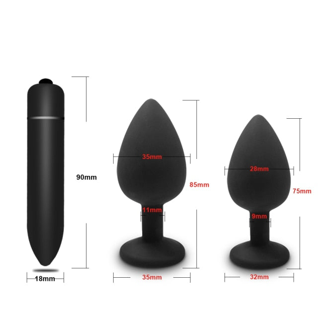 Anal Plug Butt Sex Toys for Women Men Soft Silicone Prostate Massager Mini Erotic Bullet Vibrator Anal Toys for Adults 18