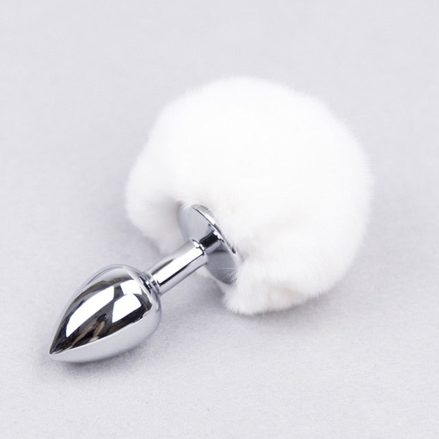 Sexy Anal Plug Bunny Tail Stainless Steel And Silicone Butt Plugs Sex Toys For Woman Men Gay Anus Stimulator Smooth Touch