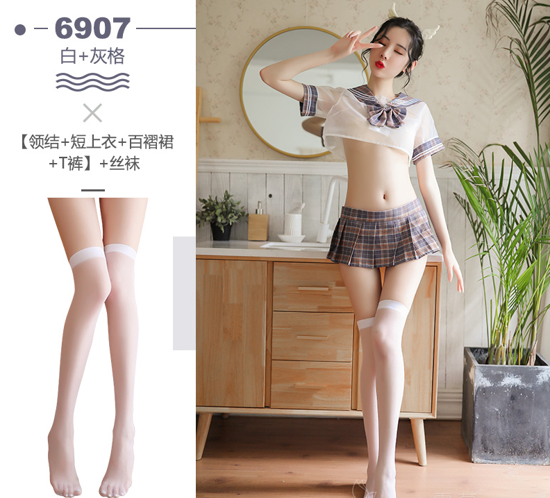 Schoolgirl Costumes Sexy Role Play Uniform Erotic Costume Naughty Lingerie Plaid Night Roleplay Sex Cosplay