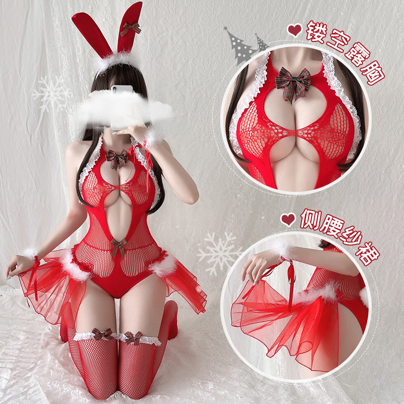 Christmas Bunny Girl Sexy Lingerie Emotion Passion Set Appeal Uniform Temptation Clothes Maid Pajamas Lingerie Set