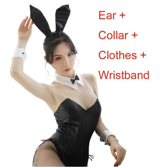 Seishun Buta Yarou wa Bunny Girl Senpai no Yume wo Minai Cosplay Halloween Costume for Girls Sexy Cute Bunny Faux Leather Rabbit