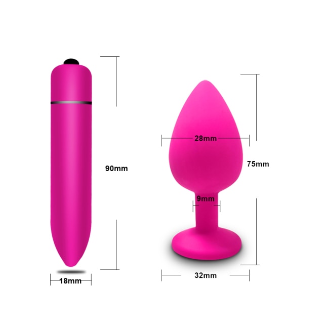 Anal Plug Butt Sex Toys for Women Men Soft Silicone Prostate Massager Mini Erotic Bullet Vibrator Anal Toys for Adults 18