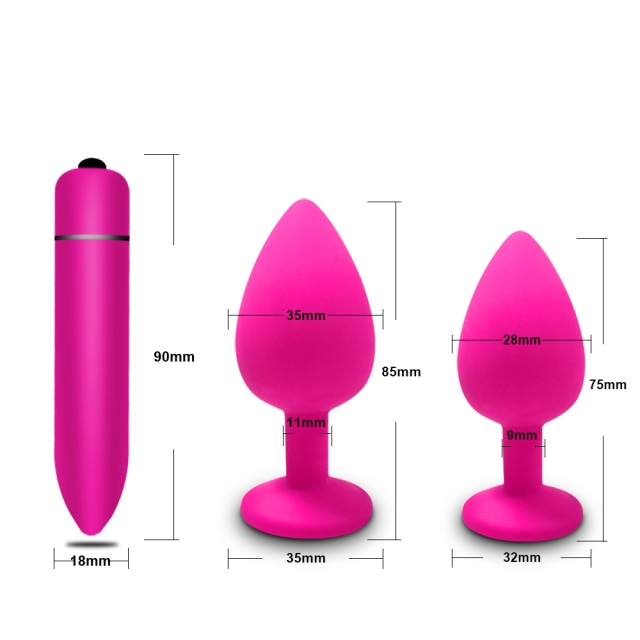 Anal Plug Butt Sex Toys for Women Men Soft Silicone Prostate Massager Mini Erotic Bullet Vibrator Anal Toys for Adults 18