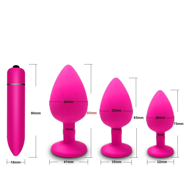 Anal Plug Butt Sex Toys for Women Men Soft Silicone Prostate Massager Mini Erotic Bullet Vibrator Anal Toys for Adults 18