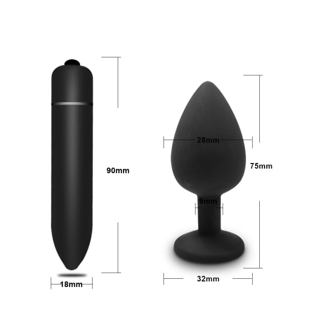 Anal Plug Butt Sex Toys for Women Men Soft Silicone Prostate Massager Mini Erotic Bullet Vibrator Anal Toys for Adults 18