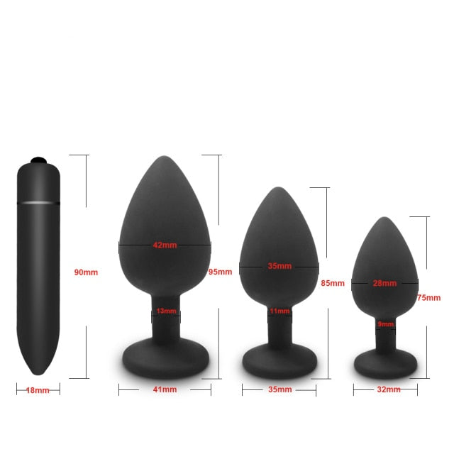 Anal Plug Butt Sex Toys for Women Men Soft Silicone Prostate Massager Mini Erotic Bullet Vibrator Anal Toys for Adults 18