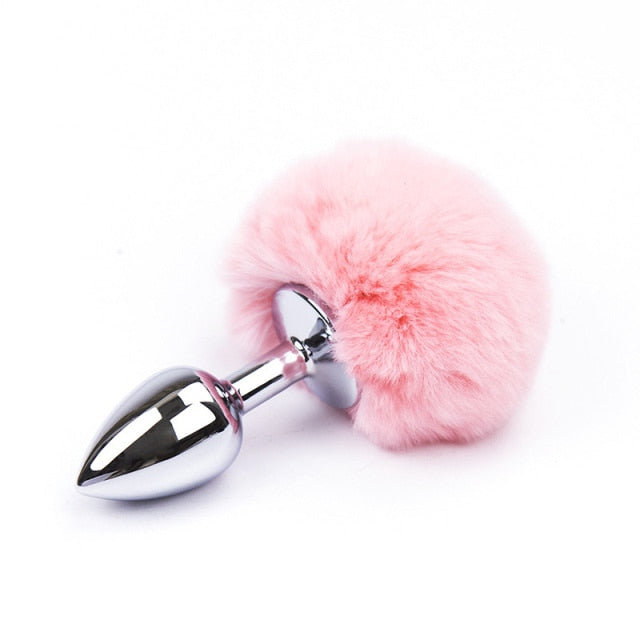 Sexy Anal Plug Bunny Tail Stainless Steel And Silicone Butt Plugs Sex Toys For Woman Men Gay Anus Stimulator Smooth Touch