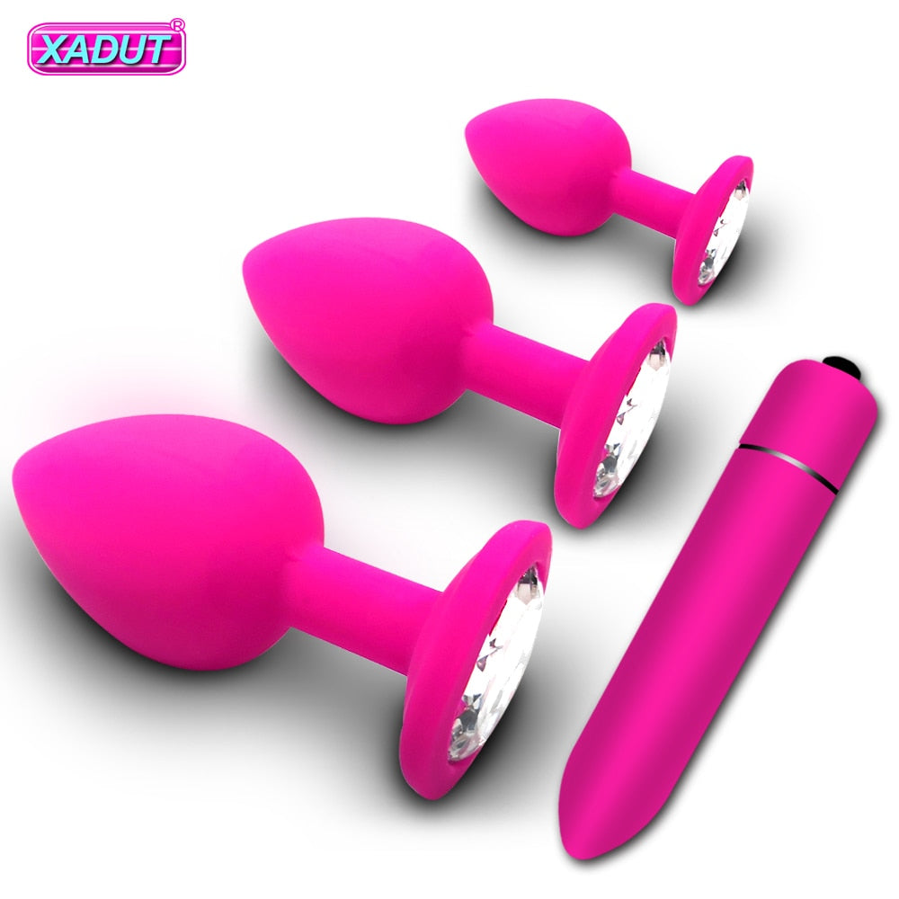 Anal Plug Butt Sex Toys for Women Men Soft Silicone Prostate Massager Mini Erotic Bullet Vibrator Anal Toys for Adults 18